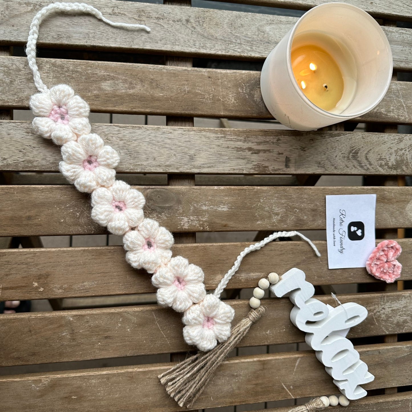 Crochet Puffy Flower Headband