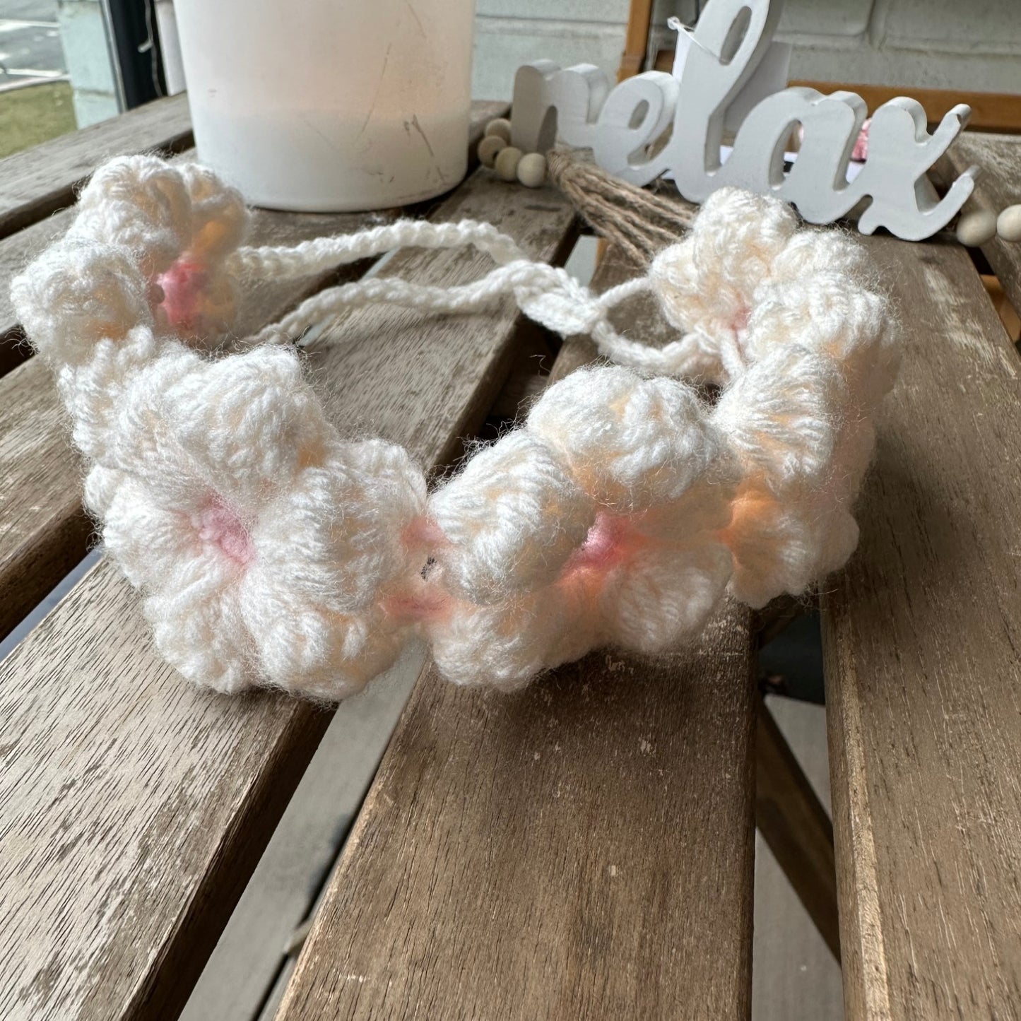 Crochet Puffy Flower Headband