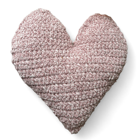 Crochet Heart Pillow White Background