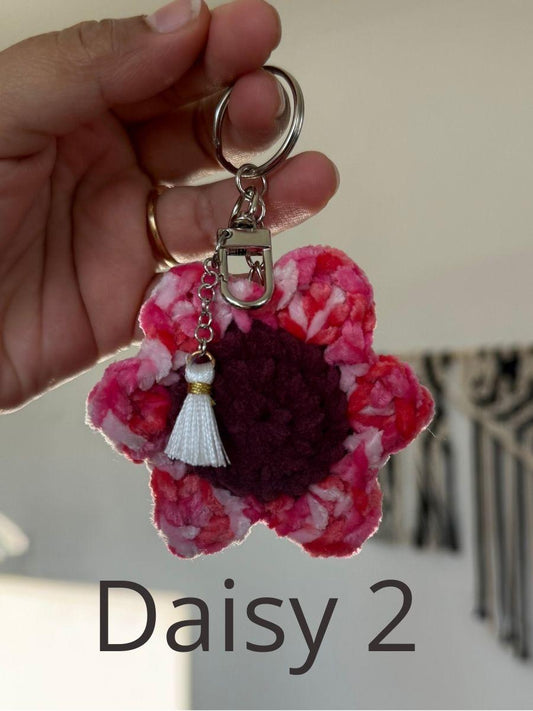 Handmade Daisy Flower Keychain