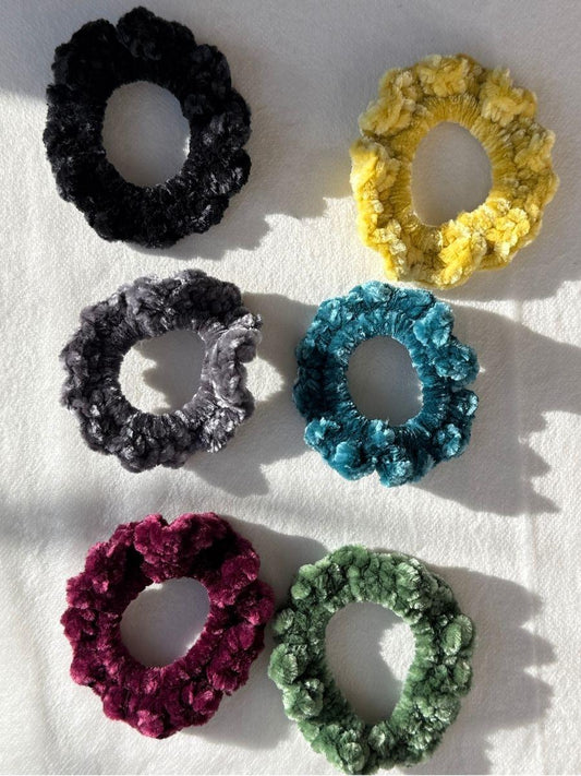 Handmade Velvet Crochet Scrunchies (Buy 3 for $5)