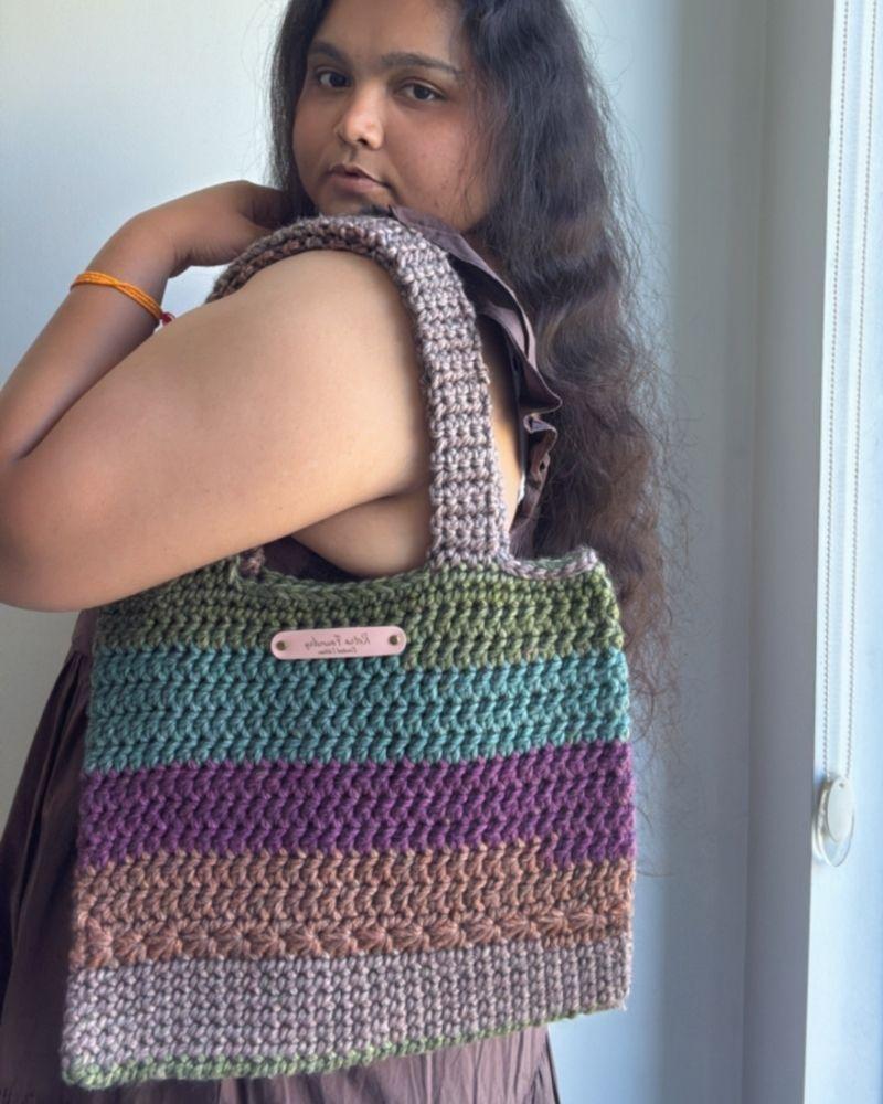 Smoked Fruit Crochet Shoulder Bag or Tote Bag