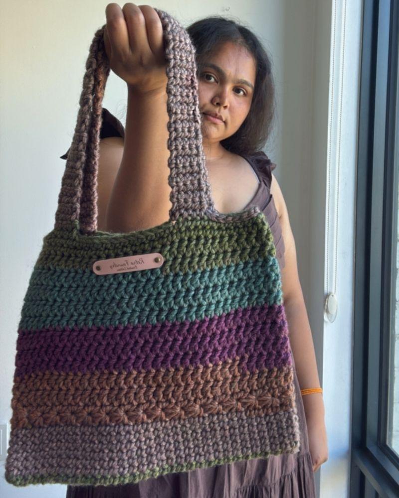 Smoked Fruit Crochet Shoulder Bag or Tote Bag