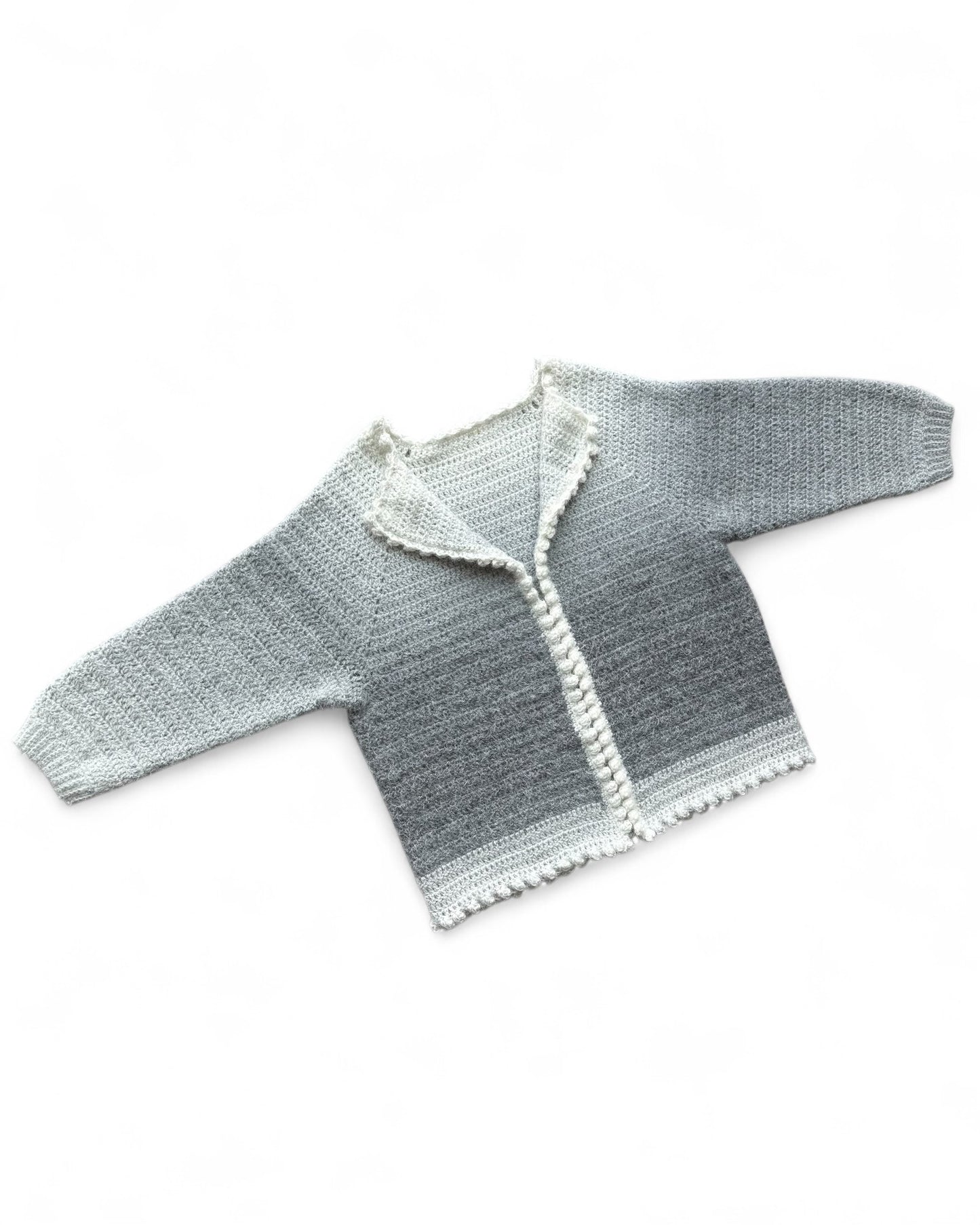 Top Down Popcorn Cardigan Crochet Pattern