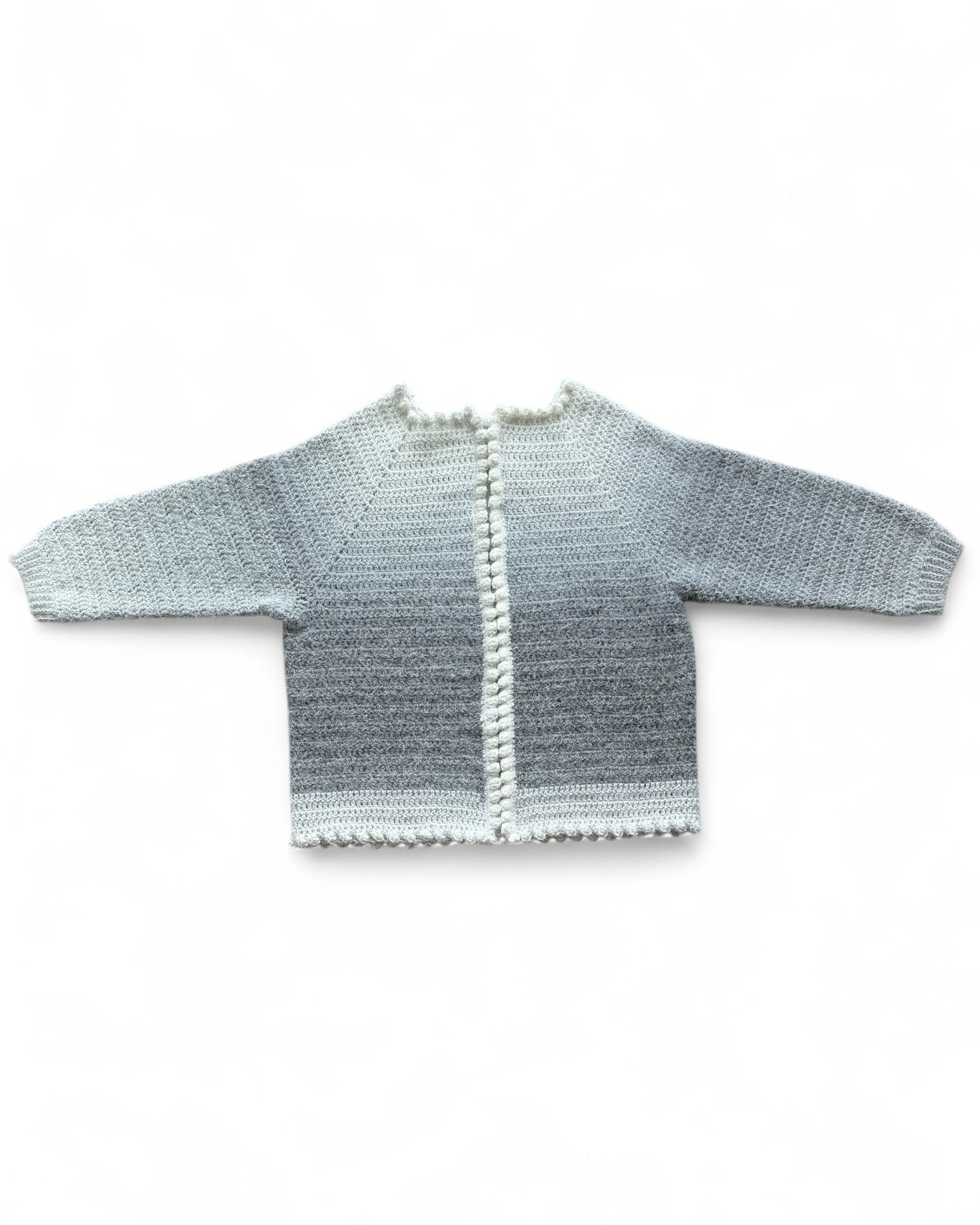 Top Down Popcorn Cardigan Crochet Pattern