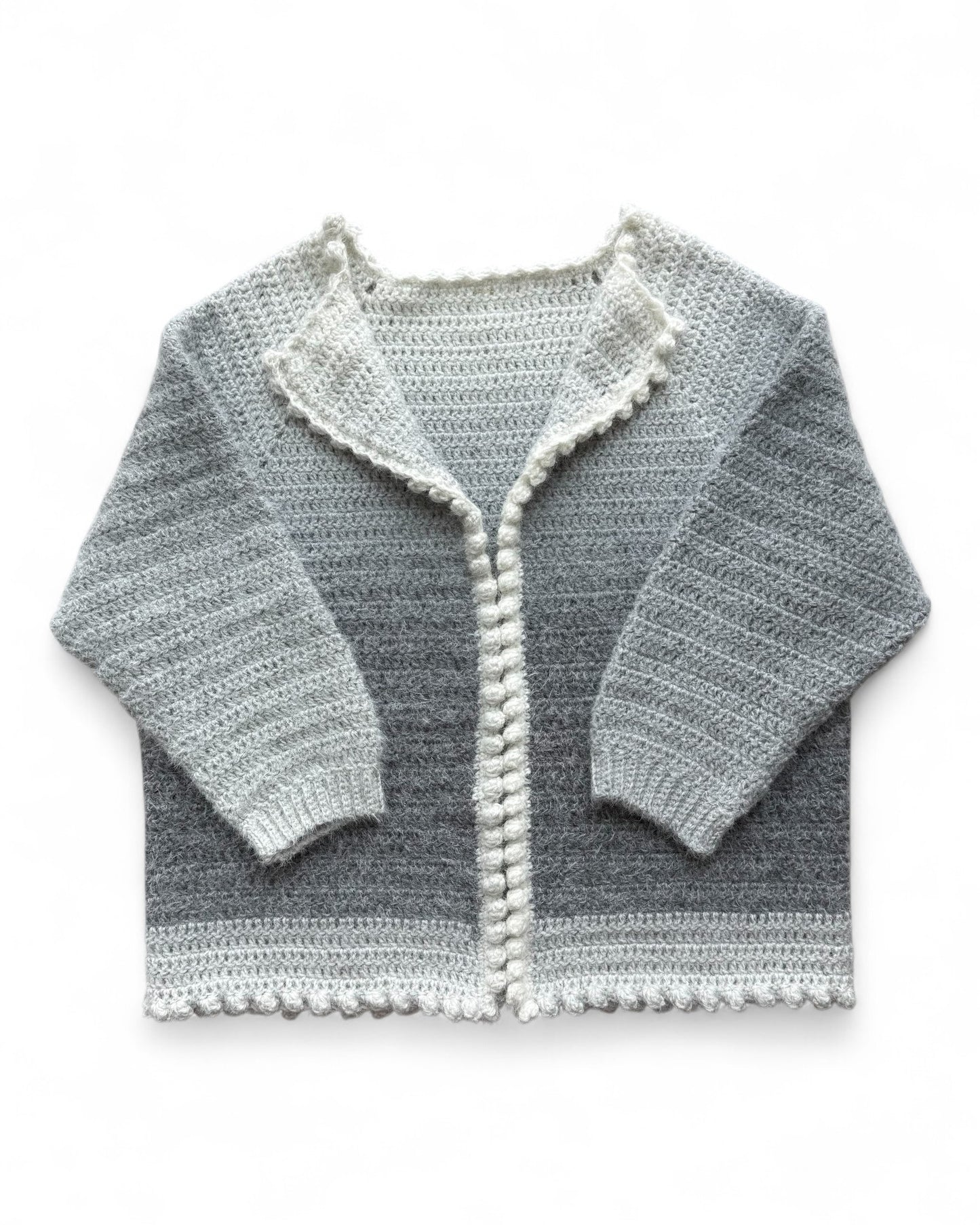Top Down Popcorn Cardigan Crochet Pattern