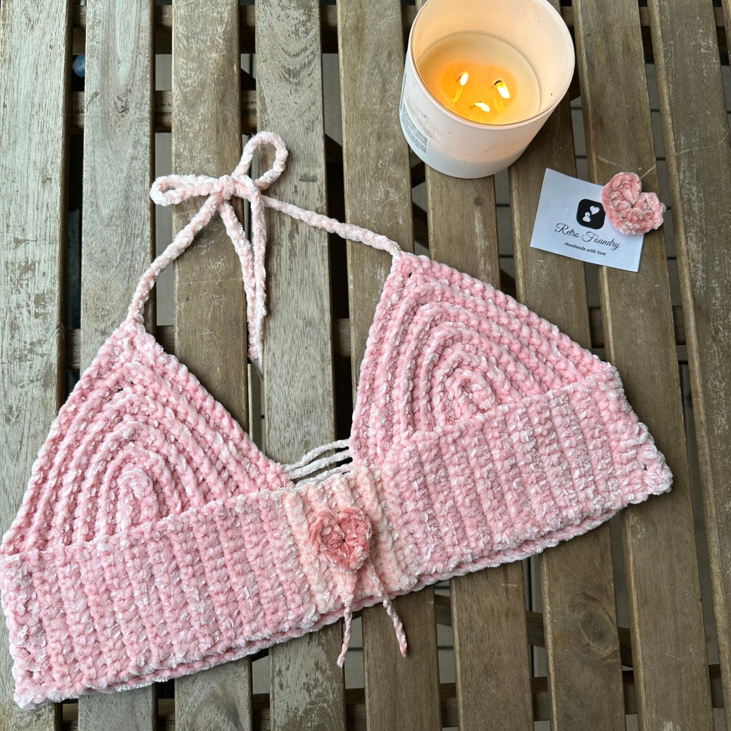 Velvet Valentine Crochet Bralette