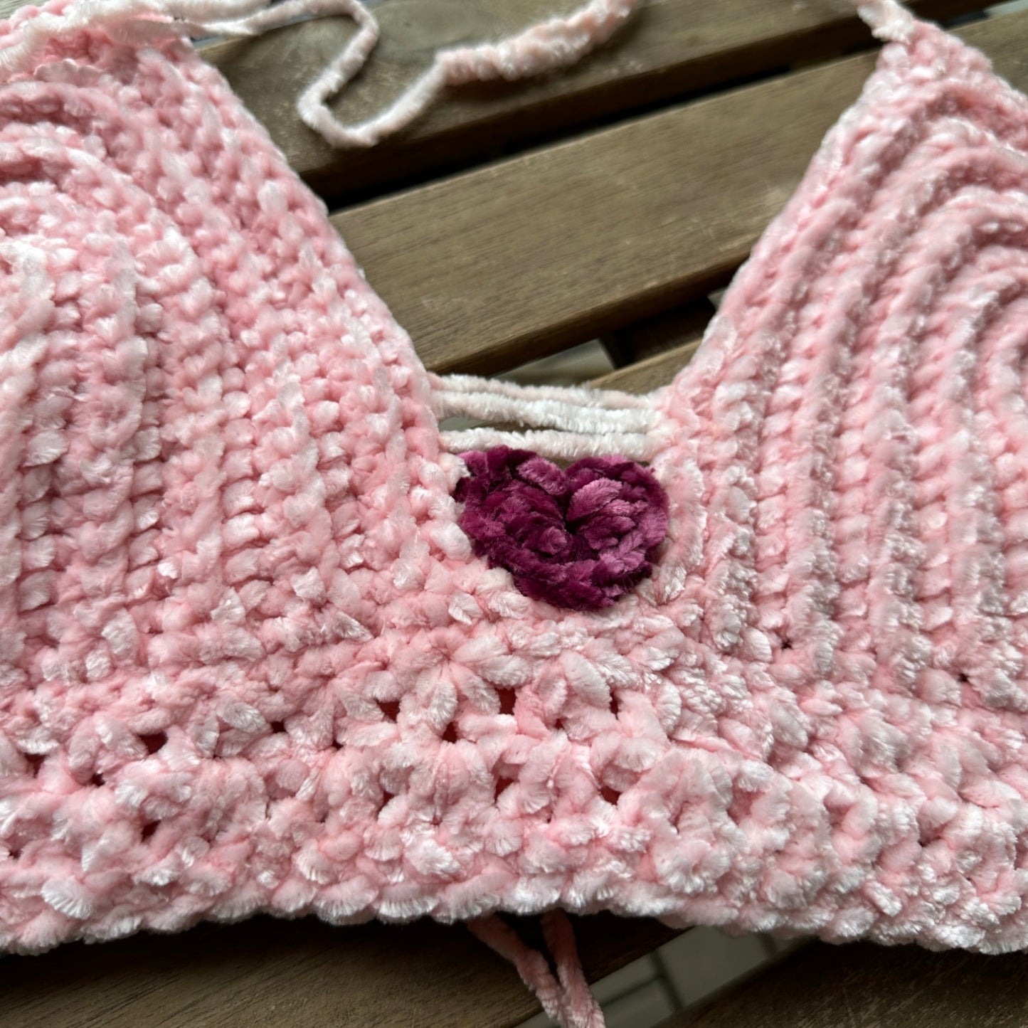 Velvet Valentine Crochet Bralette