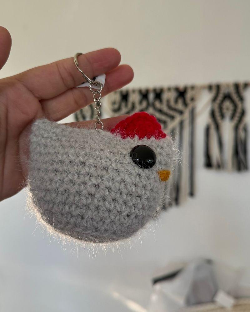 Handmade Chicken Keychain
