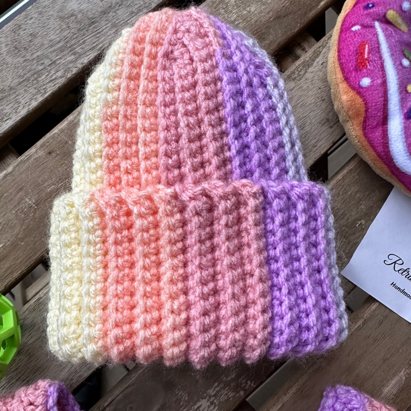 Caron Crochet Baby Pullover and Beanie Set