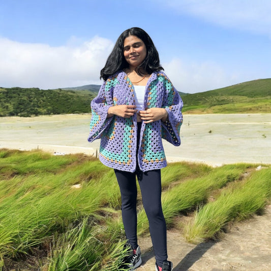 Crochet Granny Hexagon Cardigan