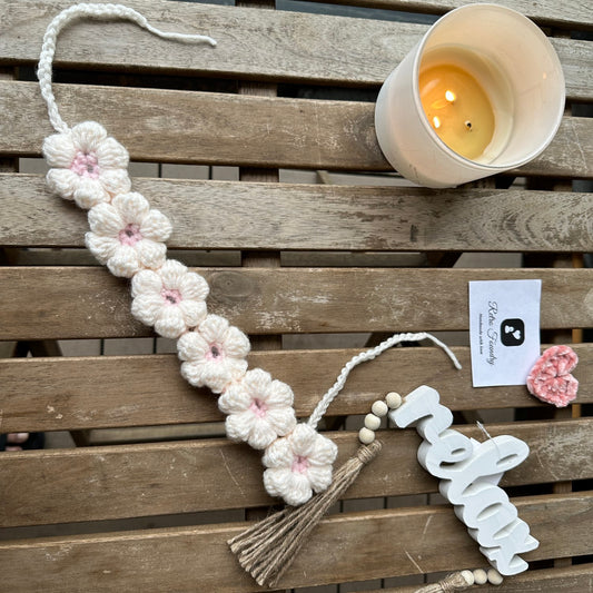 Crochet Puffy Flower Headband
