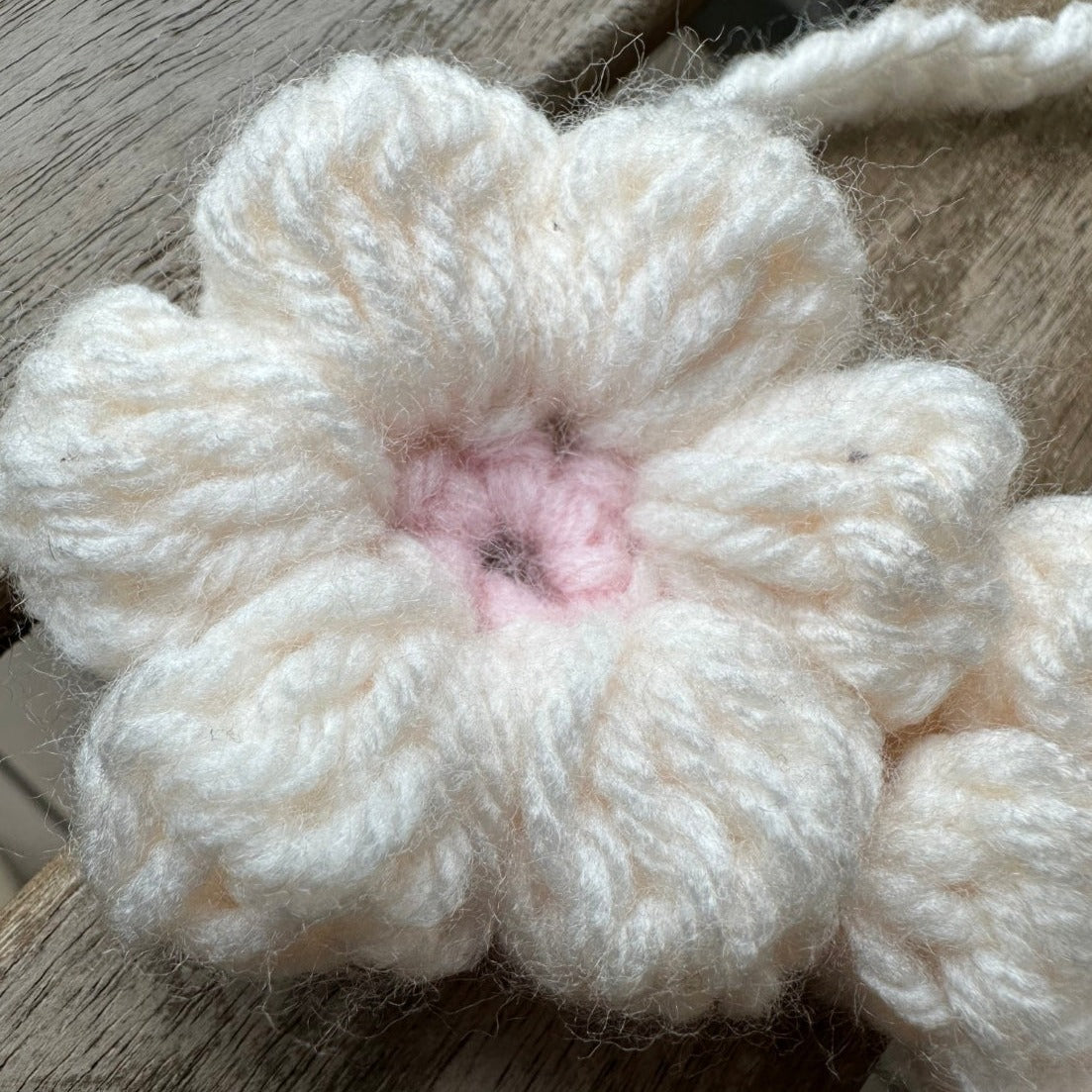 Crochet Puffy Flower Headband
