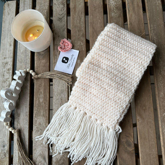 Crochet Fringe Long Scarf