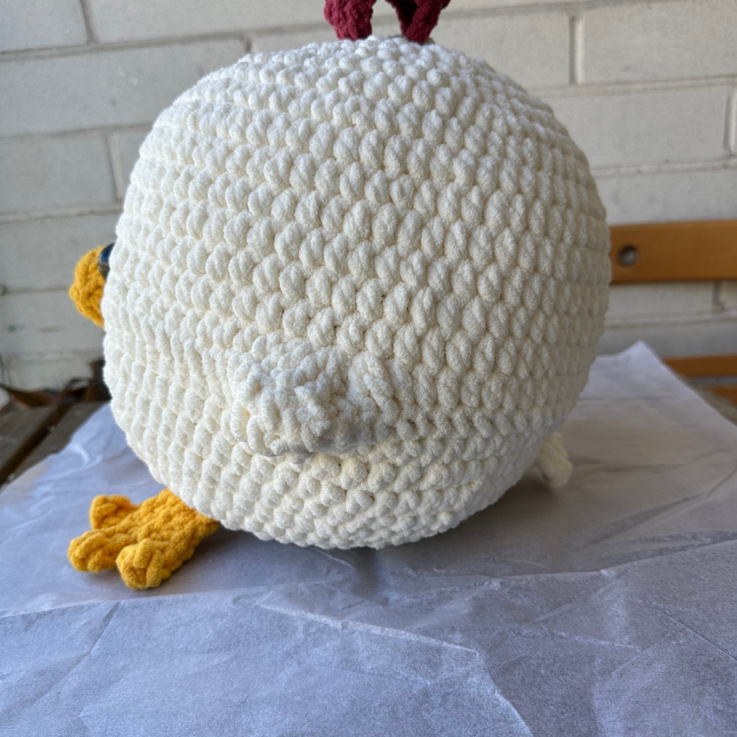 Crochet Fat Chicken Right Side Photo
