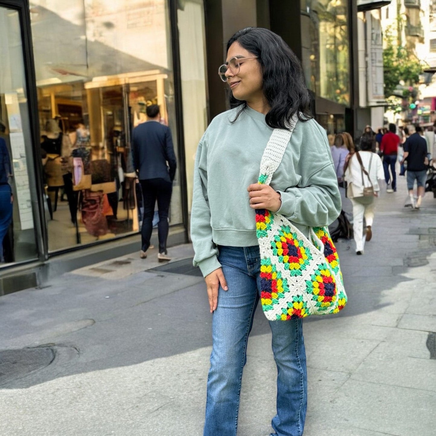 Handmade Granny Shoulder Bag