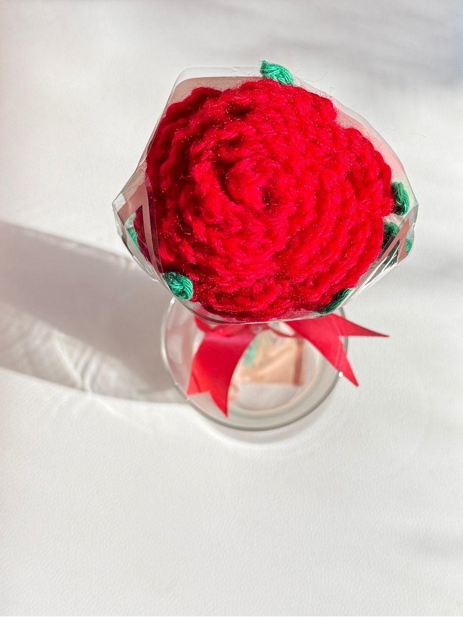 Handmade Single Crochet Rose Bouquet