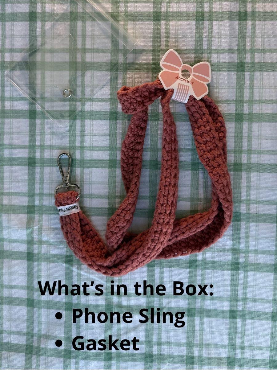 Handmade Tunisian Crochet Phone Cross Body Strap - Soft, Hands-Free & Everyday Durable