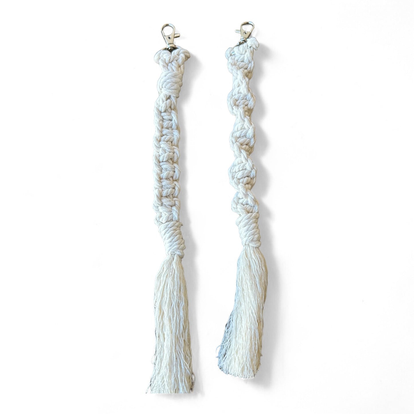 Macrame Key Chains White Background