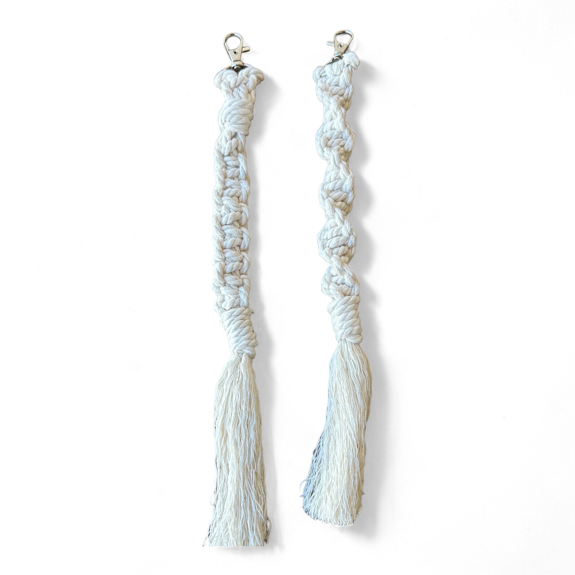 Macrame Key Chains White Background