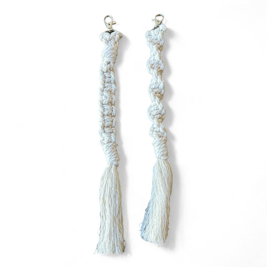 Macrame Key Chains White Background
