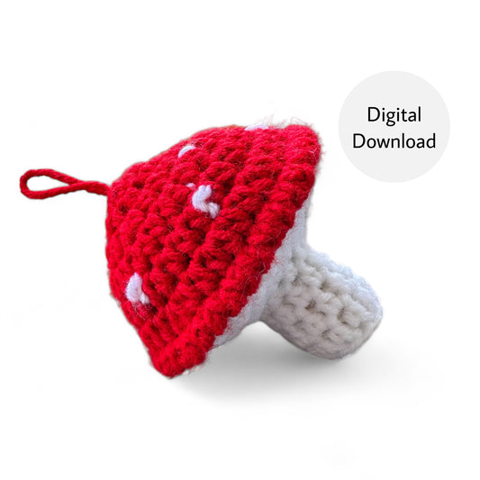 Mushroom Christmas Tree Ornament Crochet Pattern