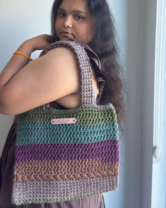 Smoked Fruit Crochet Shoulder Bag or Tote Bag