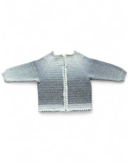 Top Down Popcorn Cardigan Crochet Pattern