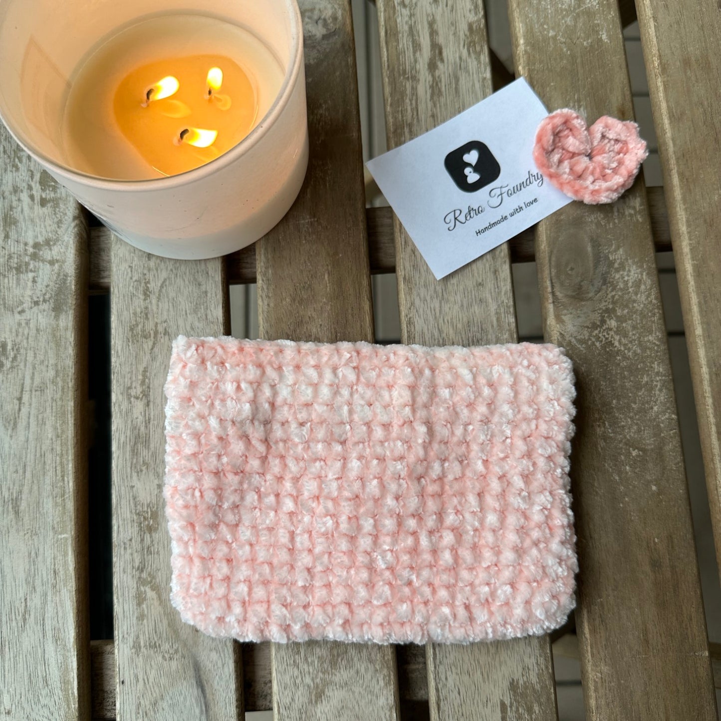 Bernat Velvet Crochet Sweetheart Wallet or Purse or Clutch