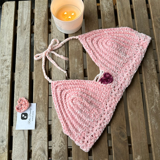 Velvet Valentine Crochet Bralette