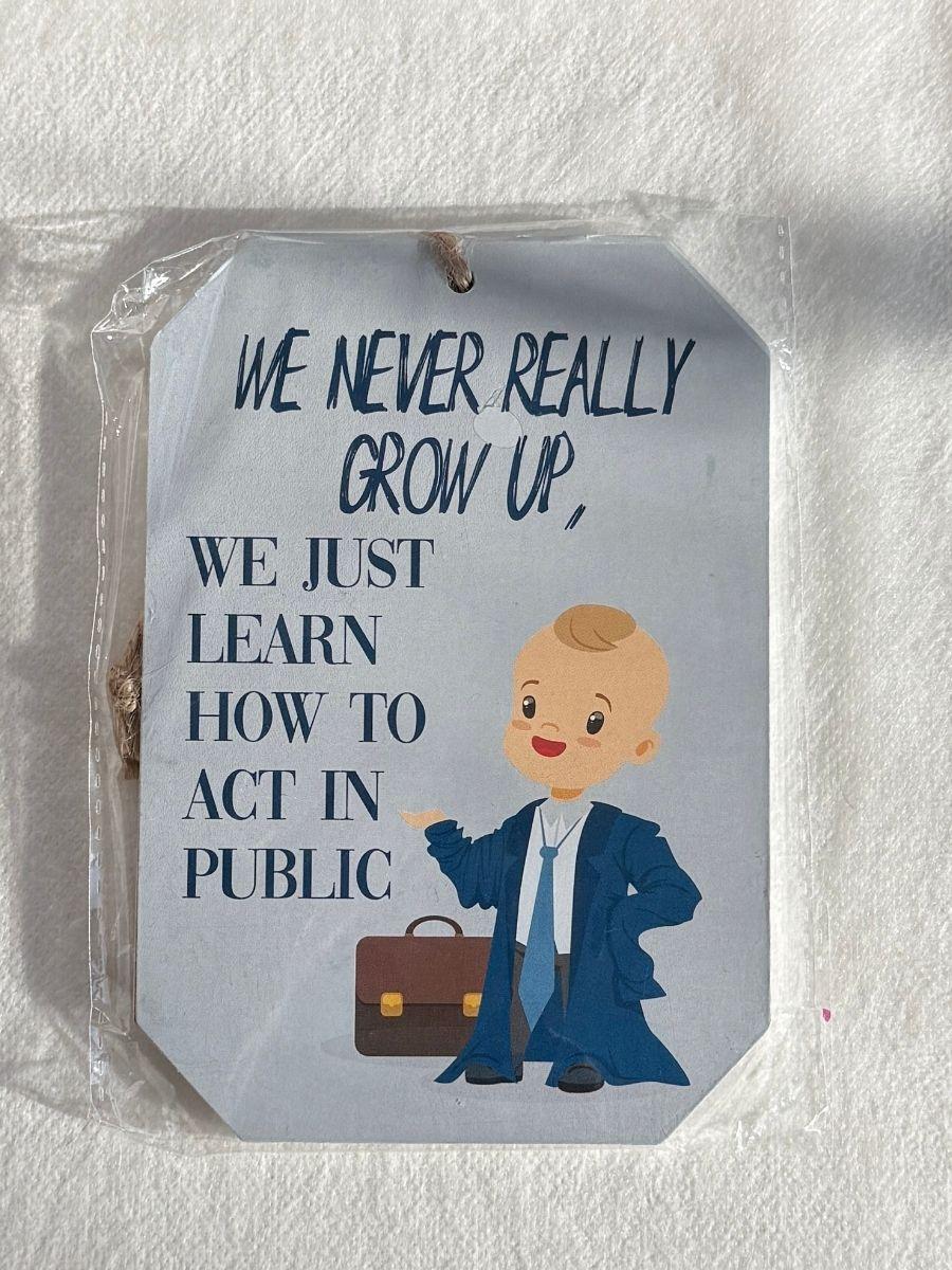 Wooden Quote Written Wall Hanging Tile